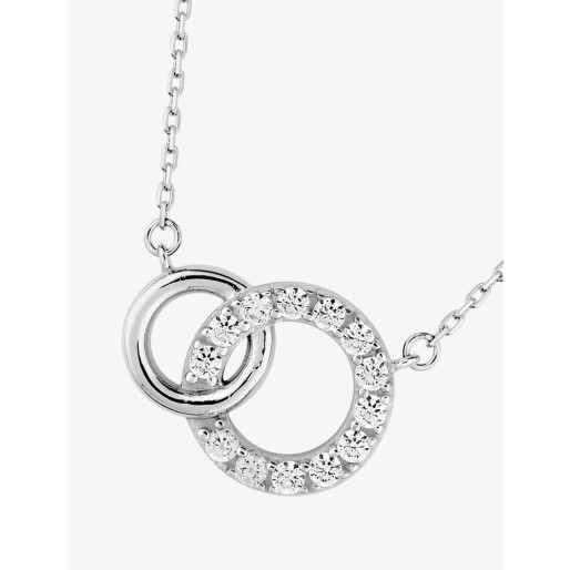 Collier double cercle en Or 375/1000 & Oxyde de zirconium
