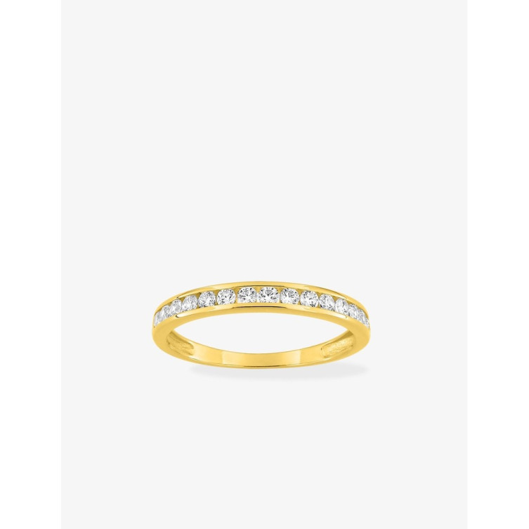 Alliance en Or 375/1000 & Oxyde de zirconium