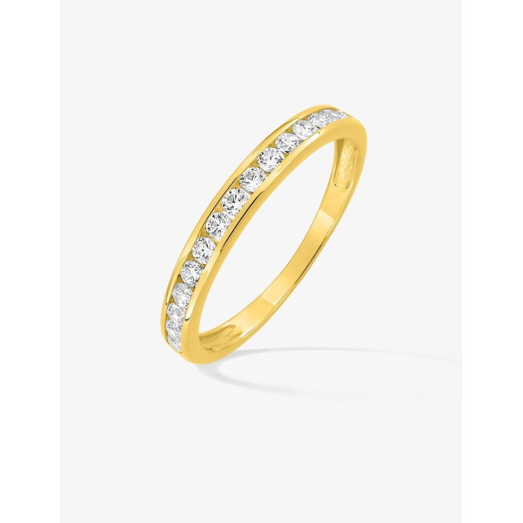 Alliance en Or 375/1000 & Oxyde de zirconium