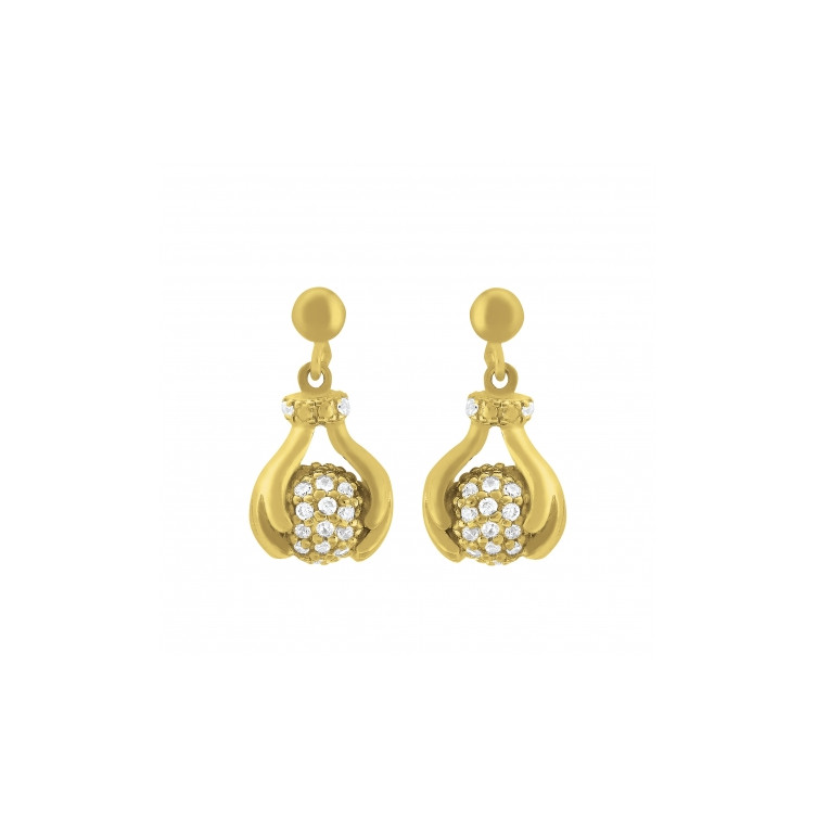 Boucles d'oreilles " HELICE" en Argent & Oxyde de zirconium