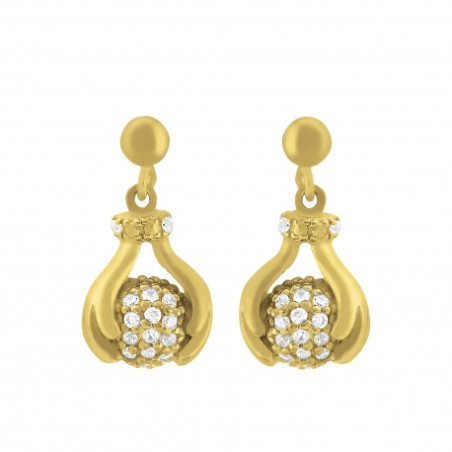 Boucles d'oreilles " HELICE" en Argent & Oxyde de zirconium