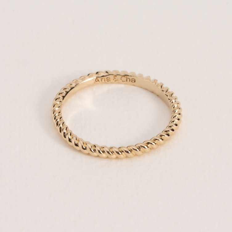 Bague "ELLA" Plaqué or Ana & Cha