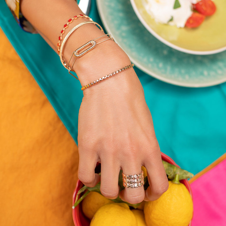 Bague "Julia" en Plaqué Or Ana & Cha