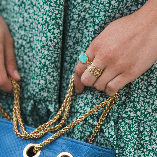 Bague "Kiara" en Plaqué Or Ana & Cha