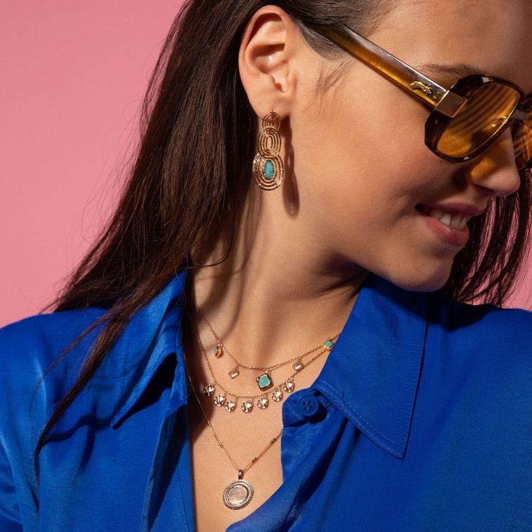 Boucles d'oreilles "Bella" en Plaqué Or Ana & Cha