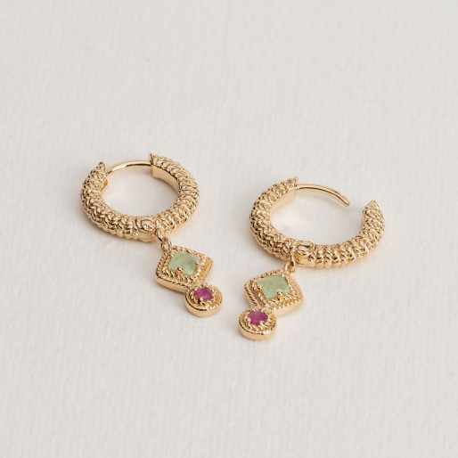 Mini-créoles "Courtney" en Plaqué Or Ana & Cha