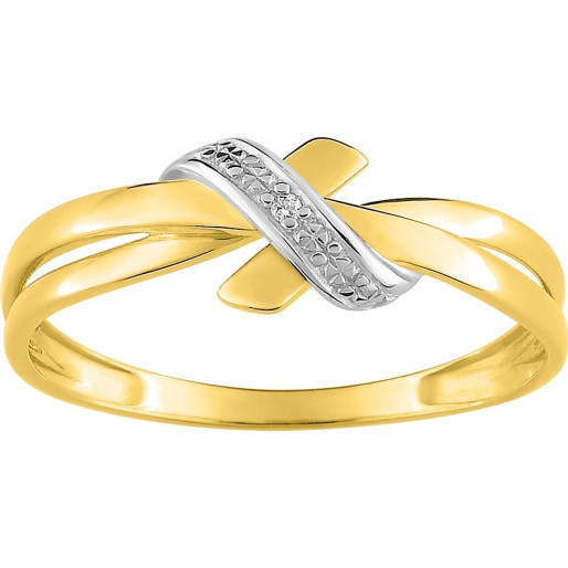 Bague en Or jaune 18ct & Diamant