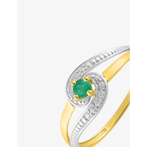 Bague en Or jaune 18 ct & Emeraude