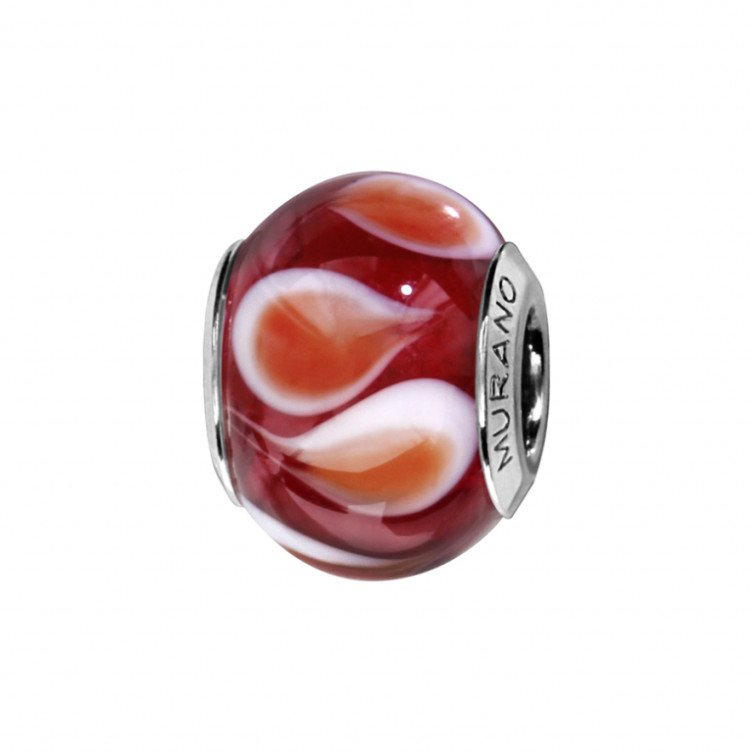Charms en Argent & Murano rouge