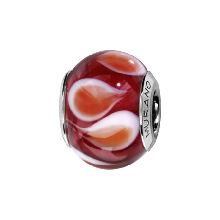 Charms en Argent & Murano rouge