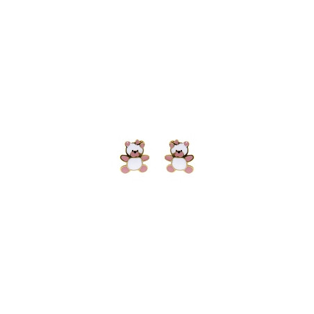 Boucles d'oreilles Ourson en Or 375/1000 (9k)