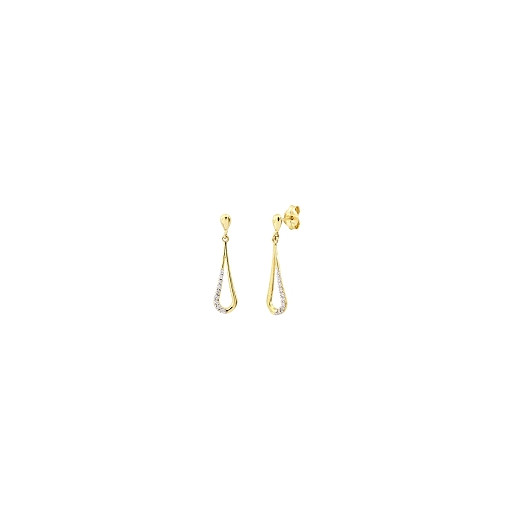 Boucles d'oreilles en Or 375/1000 et Oxyde de zirconium