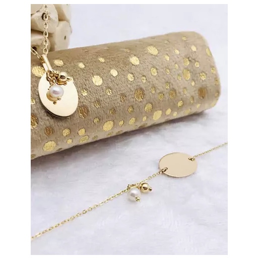 Bracelet en Or 750/1000 (18k) & Pampille perle