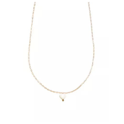 Collier Coeur en Nacre & Or 750/1000 (18k)