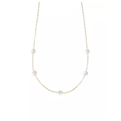 Collier pastille en Nacre & Or 750/1000 (18k)