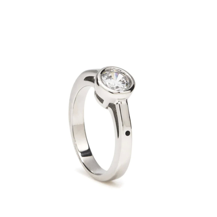 Bague Solitaire en Argent  "Line Argent"