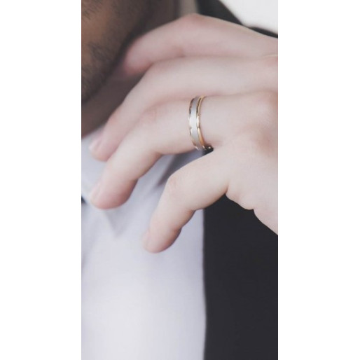 Alliance en Or Bicolore 18k ou 9K