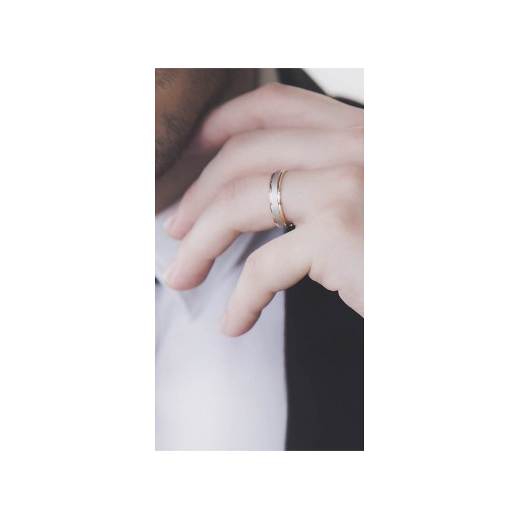 Alliance en Or Bicolore 18k ou 9K