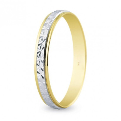 Alliance Bicolore en Or 18k ou 9K