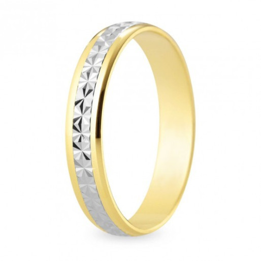 Alliance bicolore en Or 9k ou 18k