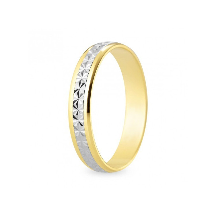 Alliance bicolore en Or 9k ou 18k