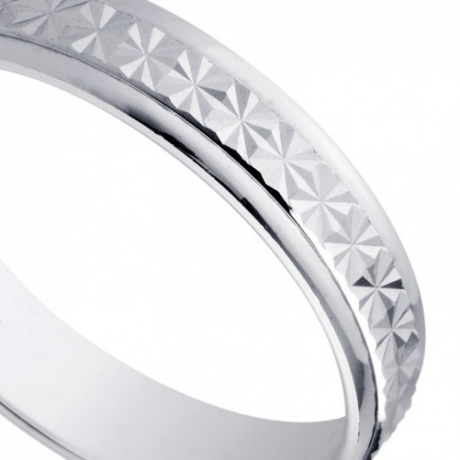 Alliance en Or blanc 18k ou 9k