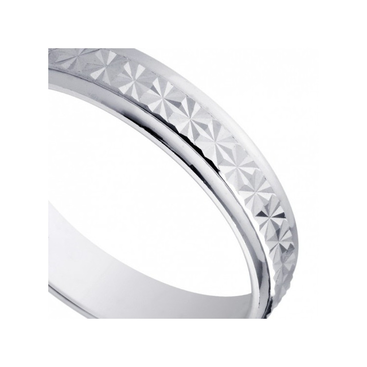 Alliance en Or blanc 18k ou 9k