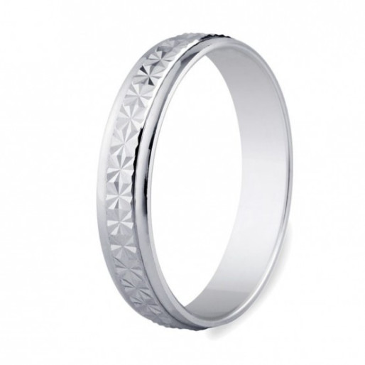 Alliance en Or blanc 18k ou 9k