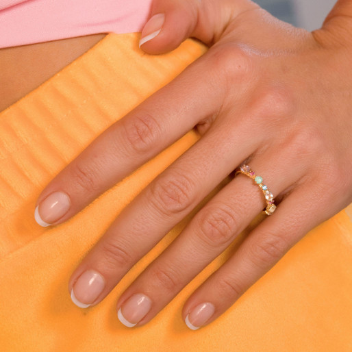 Bague "Dahlia" en Plaqué or Ana & Cha