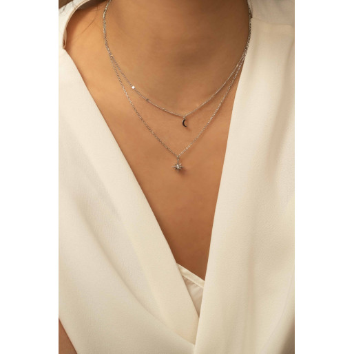 Collier "Episode Indélébile" en Argent & Diamant