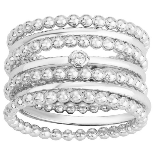 Bague "Ma Semaine" en Argent & Diamant