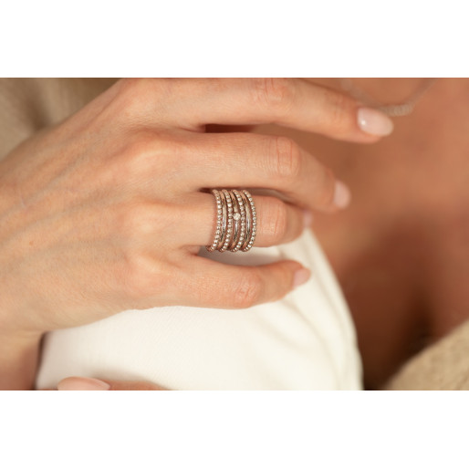 Bague "Ma Semaine" en Argent & Diamant