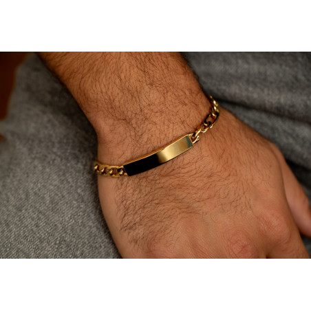 Gourmette "KYLO" en Acier Doré