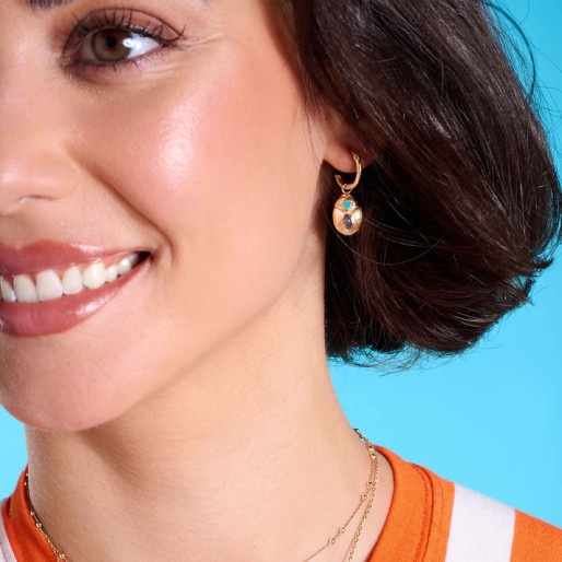 Créoles "Betty" en Plaqué or Ana & Cha