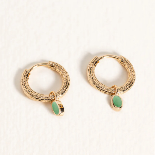 Créoles "Luna" en Plaqué or Ana & Cha