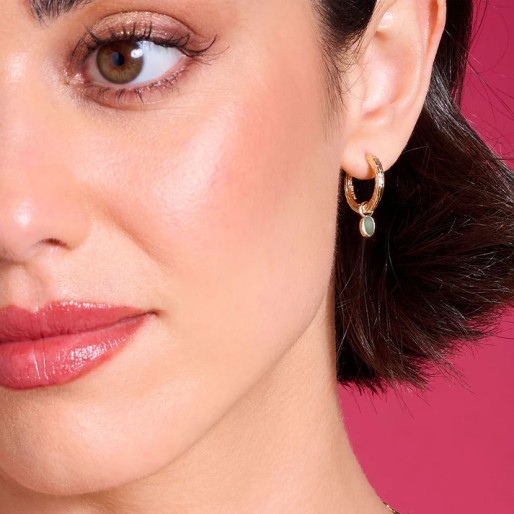 Créoles "Luna" en Plaqué or Ana & Cha