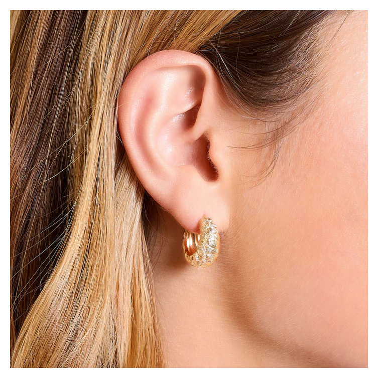 Créoles "Lua" en Plaqué or Ana & Cha