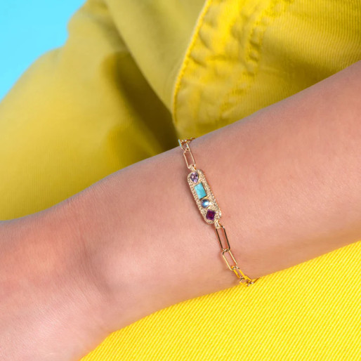 Bracelet "Leora" en Plaqué or Ana & Cha