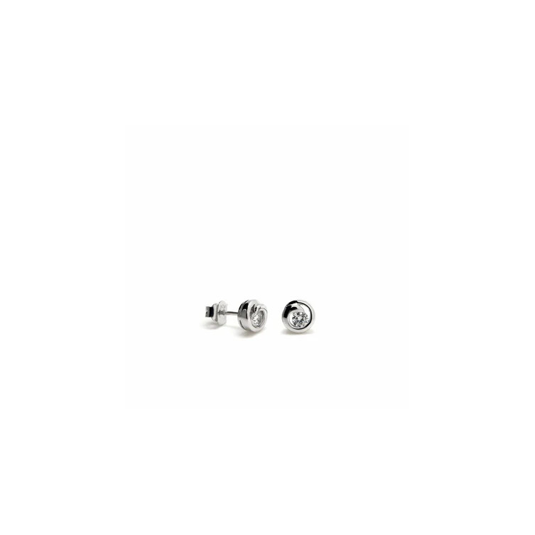 Boucles d'oreilles en Argent & Oxyde de zirconium - Line argent