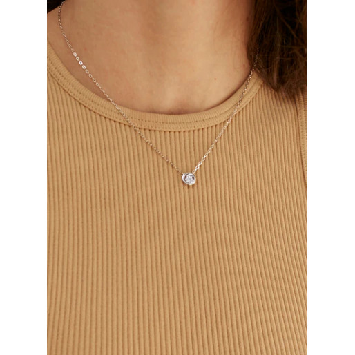 Collier en Argent & Oxyde de zirconium - Line argent