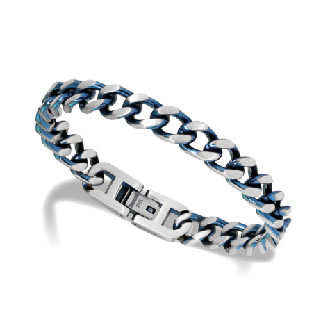 Bracelet "Dandy" en Acier bicolore bleu