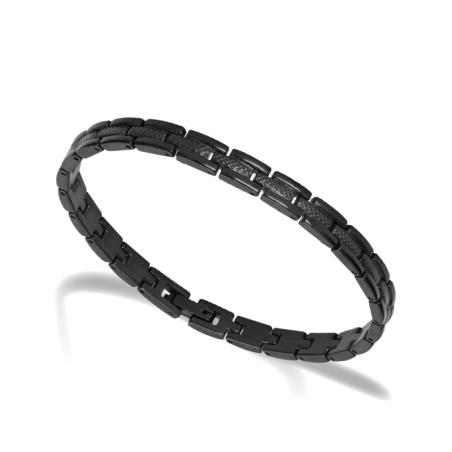 Bracelet "Santorin" en Acier PVD Noir