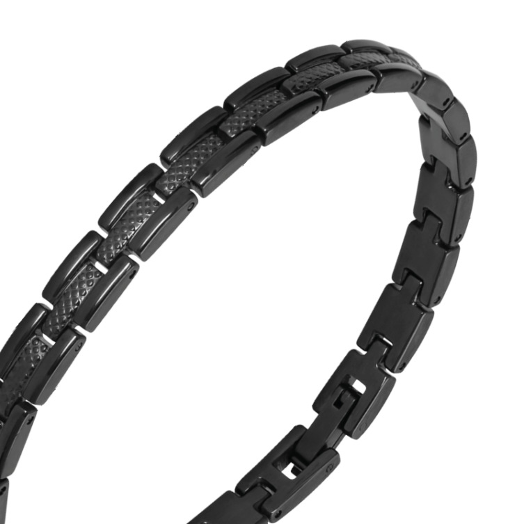 Bracelet "Santorin" en Acier PVD Noir