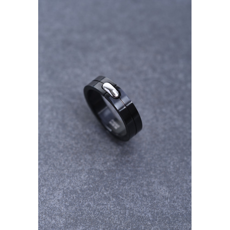 Bague homme en Acier noir