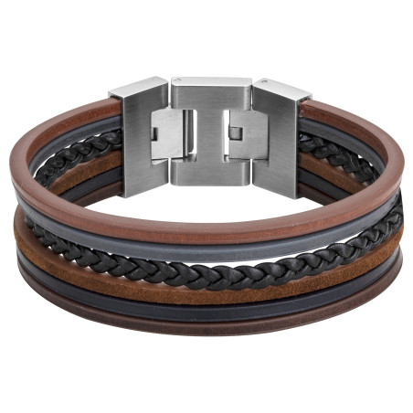 Bracelet homme multirangs en Cuir