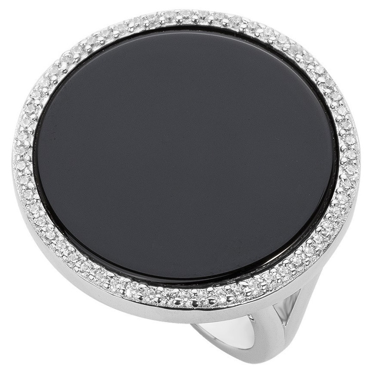 Bague Argent & Céramique noir