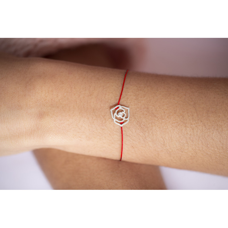 Bracelet en Argent "ROSE PERLEE"