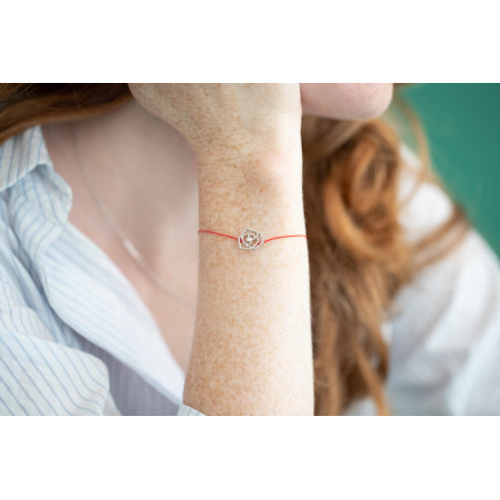 Bracelet en Argent "ROSE PERLEE"