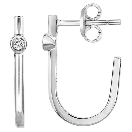 Boucles d'oreilles "FUNAMBULE" en Argent & Diamant