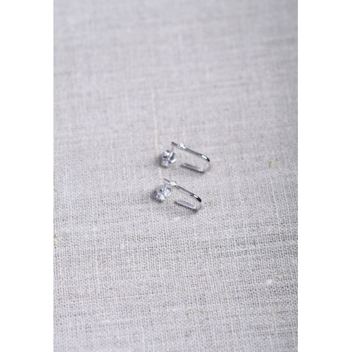 Boucles d'oreilles "FUNAMBULE" en Argent & Diamant